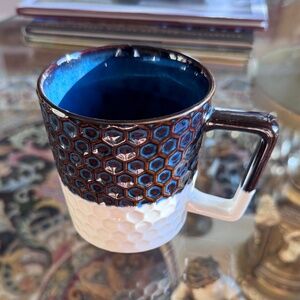 MINT Starbucks 2017 Siren Scales Anniversary Blue & White Ceramic Mug 12 oz